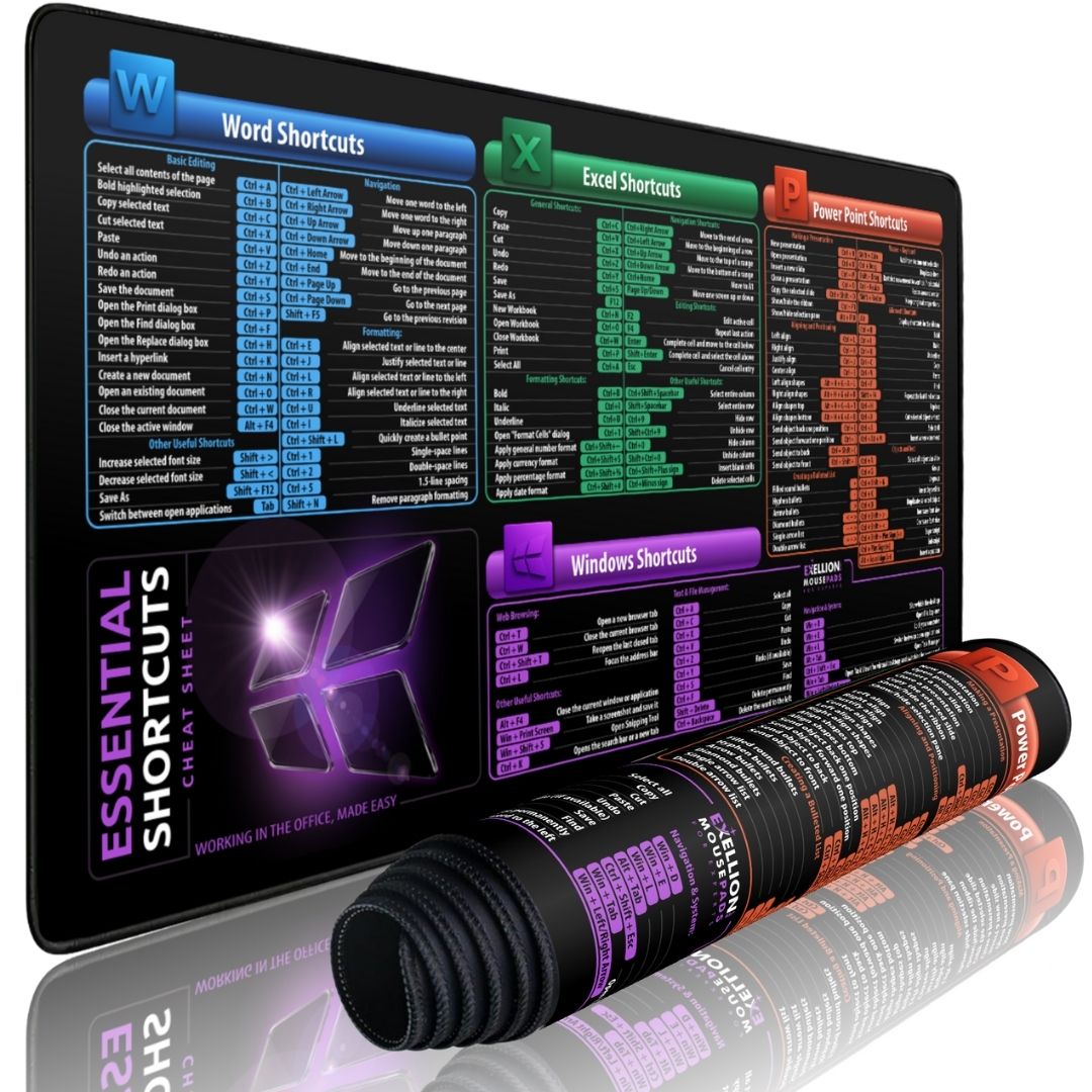 Smart Desk Mat Windows & Office Shortcuts